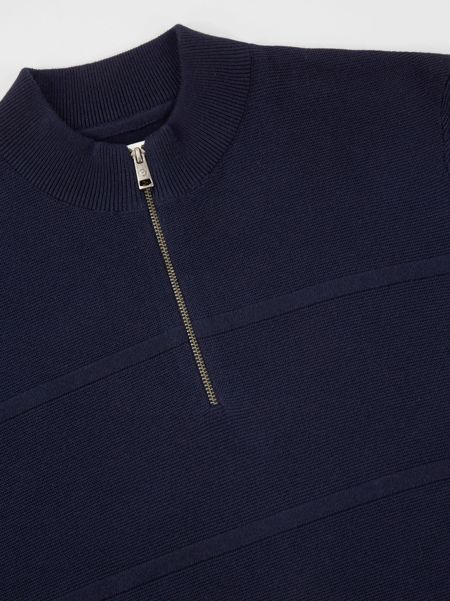 Baird Textured Zip-Neck Knit Sweater - Marine 6 Baird Textured Zip-Neck Knit Sweater - Marine
