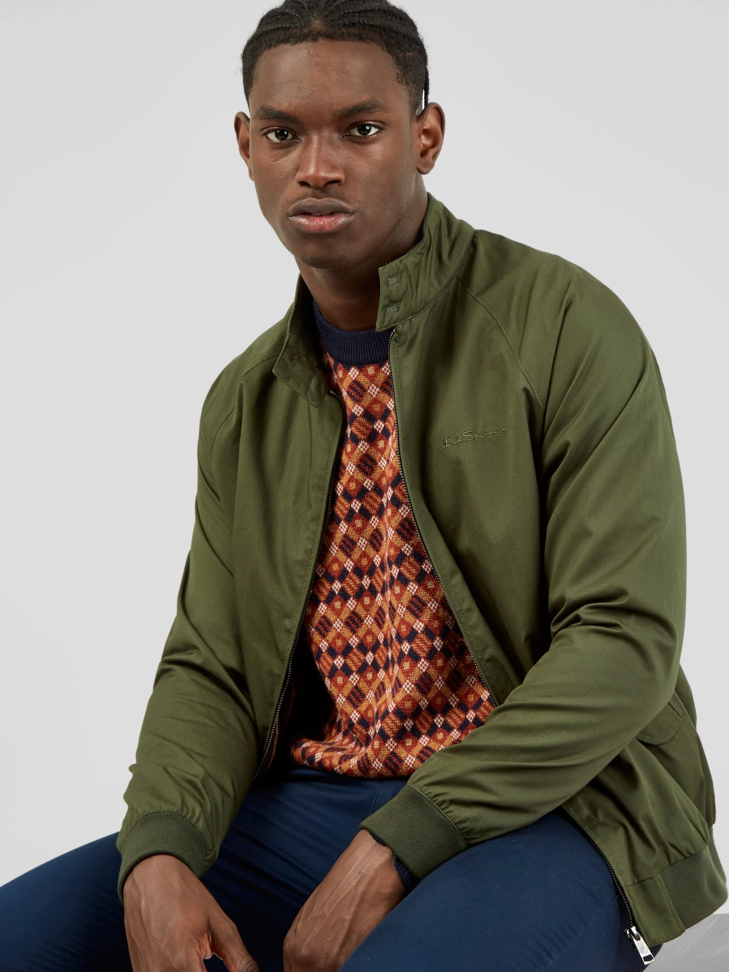 Baird Fairisle-Textured Crewneck Sweater - Marine Sweaters 5 Baird Fairisle-Textured Crewneck Sweater - Marine Sweaters