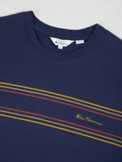 Baird Chest Stripe Logo Tee - Marine Loungewear