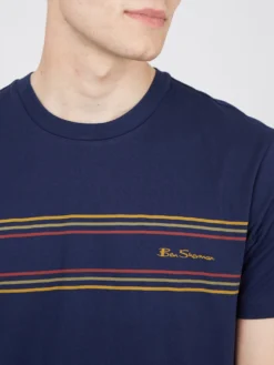 Baird Chest Stripe Logo Tee - Marine Loungewear