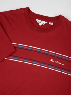 Baird Chest Stripe Logo Tee - Red