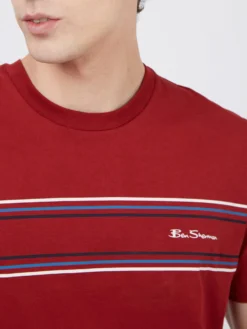 Baird Chest Stripe Logo Tee - Red