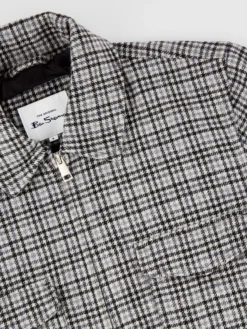 Baird Monochromatic Check Print Jacket - Steel