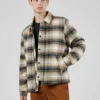 Oved Wool Blend Check Coach Jacket Casual Jackets
