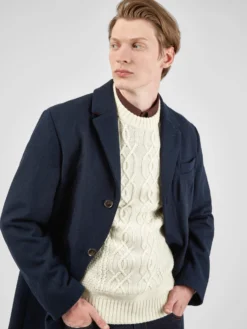 Baird Modern Single-Breasted Overcoat - Midnight