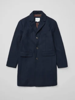 Baird Modern Single-Breasted Overcoat - Midnight