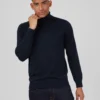 Baird Sweaters Signature Knit Roll-Neck Sweater - Dark Navy 1 Baird Sweaters Signature Knit Roll-Neck Sweater - Dark Navy
