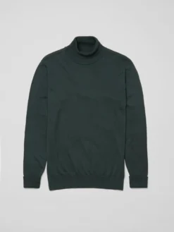 Baird Signature Knit Roll-Neck Sweater - Dark Green Sweaters