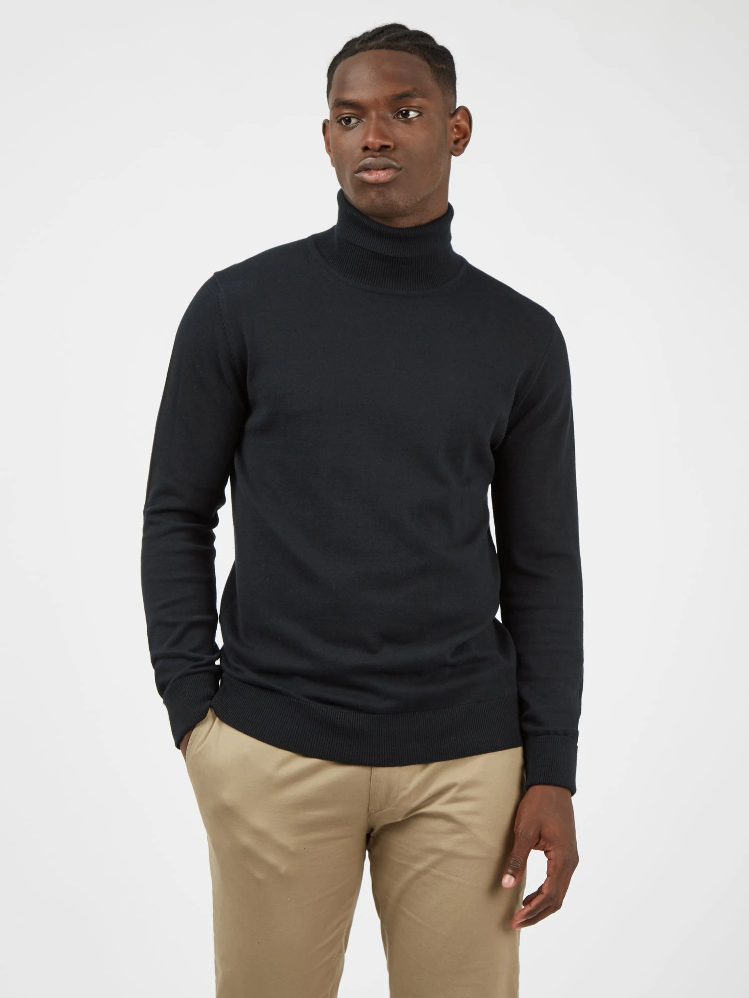Baird Signature Knit Roll-Neck Sweater - Black 3 Baird Signature Knit Roll-Neck Sweater - Black