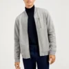 Oved Faux-Suede Bomber - Grey