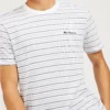 Oved T-Shirts Mini-Stripe Jersey T-Shirt - Bright White