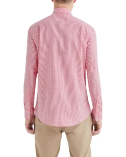 LF Coral Dobby Gingham Slim Fit Dress Shirt