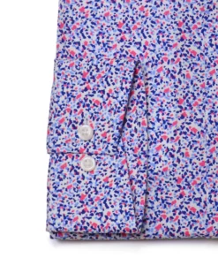 LF Tailored Shop Stretch Multi Abstract Print Slim Fit Dress Shirt
