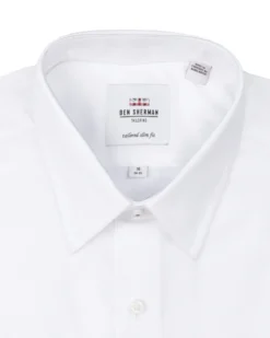 LF White Argyle Dobby Slim Fit Dress Shirt