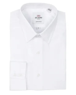LF White Argyle Dobby Slim Fit Dress Shirt