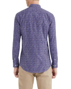 LF Multi Floral Printed Gingham Skinny Fit Dress Shirt