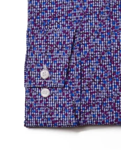 LF Multi Floral Printed Gingham Skinny Fit Dress Shirt