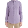 LF Tailored Shop Purple Textured Dobby Slim Fit Dress Shirt