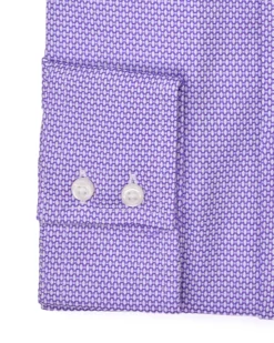LF Tailored Shop Purple Textured Dobby Slim Fit Dress Shirt