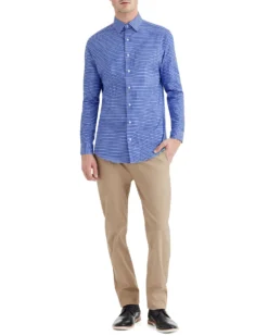 LF Stretch Multi Twill Check Slim Fit Dress Shirt