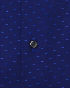 LF Tailored Shop Navy Dash Clip Spot Slim Fit Dress Shirt