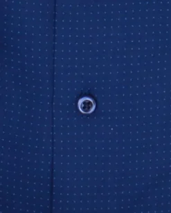 LF Teal & Navy Solid Dobby Slim Fit Dress Shirt