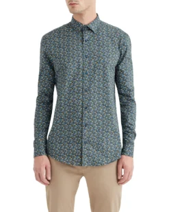LF Tailored Shop Multi Floral Print Skinny Fit Dress Shirt