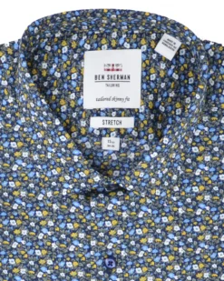 LF Tailored Shop Multi Floral Print Skinny Fit Dress Shirt