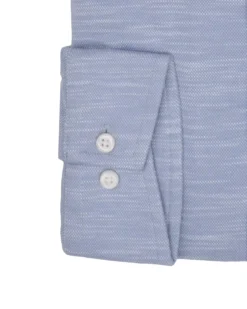 LF Grey Slub Knit Slim Fit Dress Shirt Tailored Shop