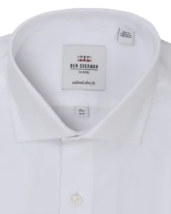 LF White On White Jacquard Slim Fit Dress Shirt