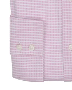 LF Tailored Shop Dusty Rose Dobby Check Slim Fit Dress Shirt