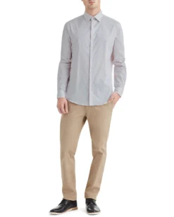 LF Tailored Shop Pale Pink Floral Print Slim Fit Dress Shirt