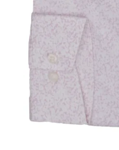 LF Tailored Shop Pale Pink Floral Print Slim Fit Dress Shirt