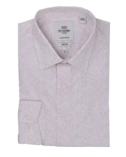 LF Tailored Shop Pale Pink Floral Print Slim Fit Dress Shirt