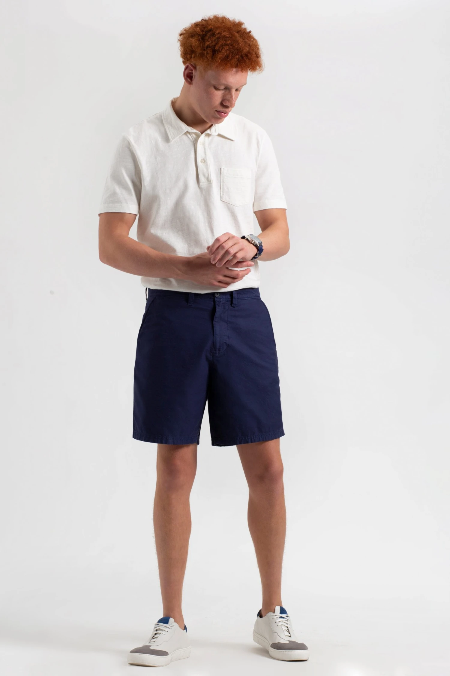 Northstar Beatnik Oxford Garment Dye Slim Short - Navy 5 Northstar Beatnik Oxford Garment Dye Slim Short - Navy
