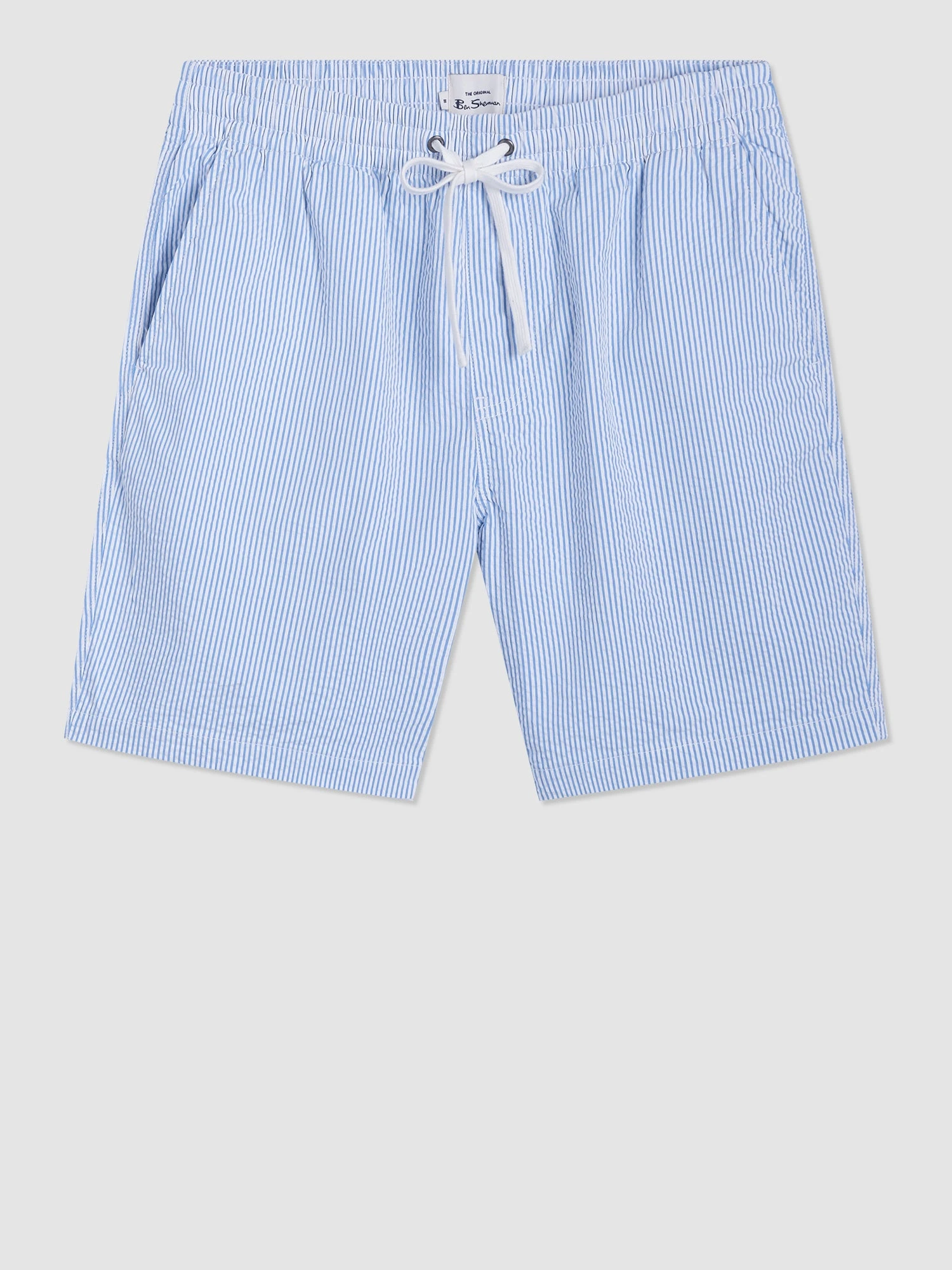 Northstar Shorts Seersucker Slim Fit Bengal Stripe Short - Light Blue/Ecru 3 Northstar Shorts Seersucker Slim Fit Bengal Stripe Short - Light Blue/Ecru