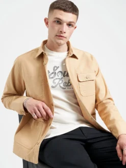 Northstar Garment Dye Chore Shirt Jacket - Mustard Yellow