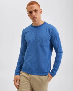 Northstar T-Shirts Garment Dye Beatnik Long-Sleeve T-Shirt - Mid Blue