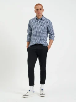 Northstar Long-Sleeve Shirts House Poplin Gingham Shirt - Navy