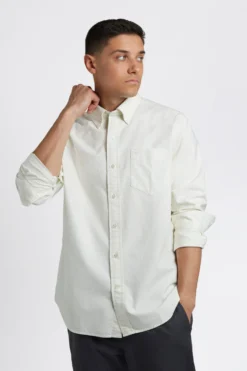 Northstar Spring | Summer 2022 Beatnik Oxford Garment Dye Shirt - Ecru
