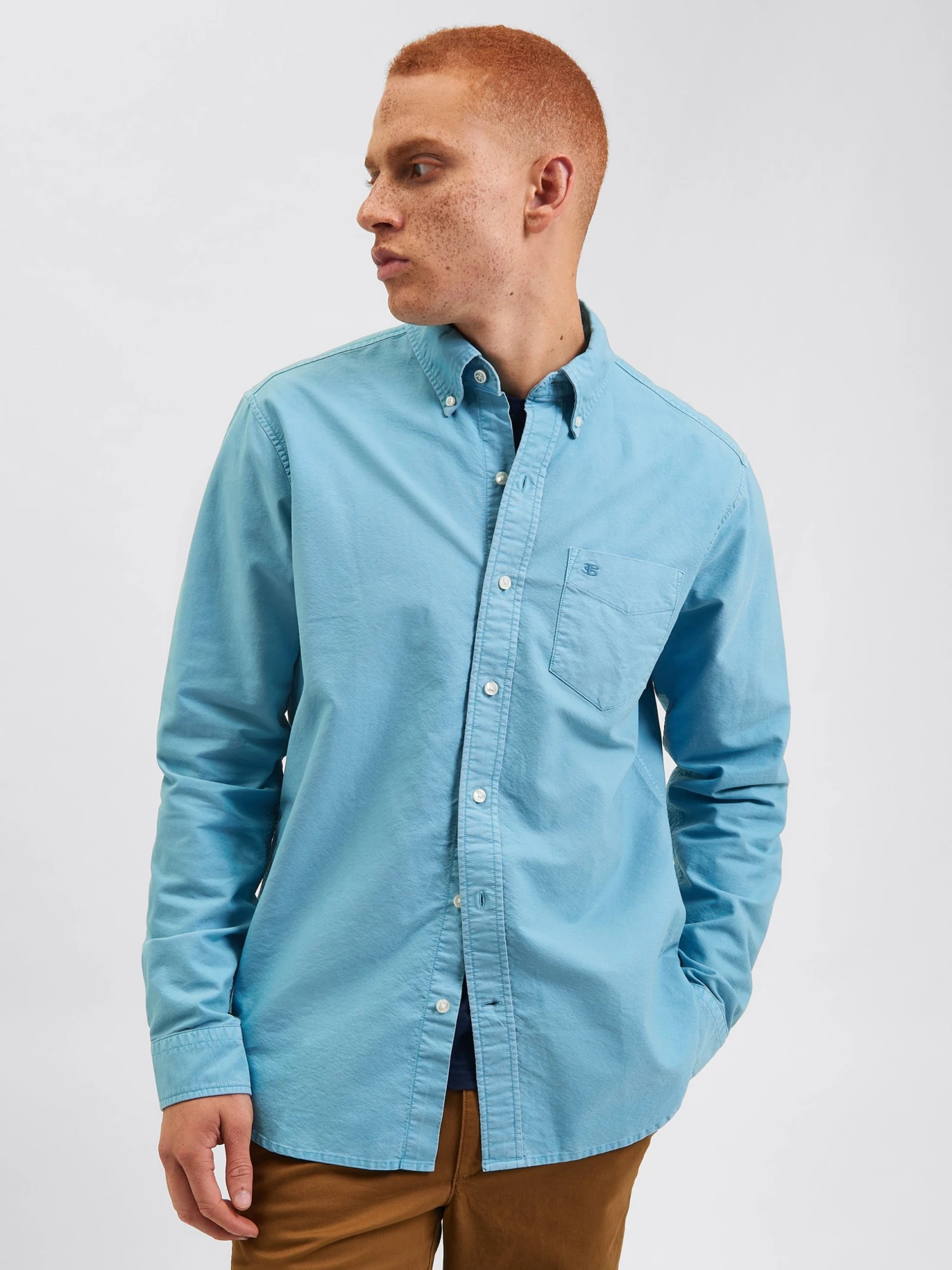 Northstar Beatnik Oxford Garment Dye Shirt - Deep Teal Blue Long-Sleeve Shirts 3 Northstar Beatnik Oxford Garment Dye Shirt - Deep Teal Blue Long-Sleeve Shirts
