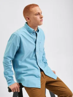 Northstar Beatnik Oxford Garment Dye Shirt - Deep Teal Blue Long-Sleeve Shirts 12 Northstar Beatnik Oxford Garment Dye Shirt - Deep Teal Blue Long-Sleeve Shirts