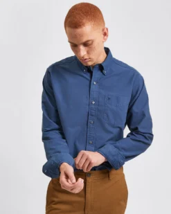 Northstar Beatnik Oxford Garment Dye Shirt - Indigo
