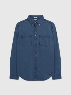 Northstar Long-Sleeve Shirts Hackney Wick Denim Shirt - Dark Indigo Wash