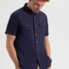 Northstar Garment Dye Short-Sleeve Linen Shirt - Navy 1 Northstar Garment Dye Short-Sleeve Linen Shirt - Navy