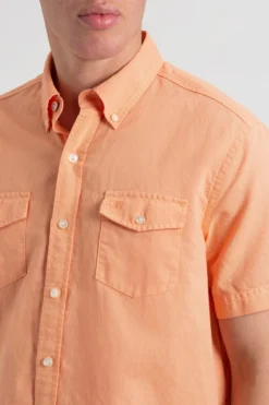 Northstar Garment Dye Short-Sleeve Linen Shirt - Washed Orange Spring | Summer 2022 9 Northstar Garment Dye Short-Sleeve Linen Shirt - Washed Orange Spring | Summer 2022