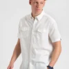 Northstar Garment Dye Short-Sleeve Linen Shirt - White