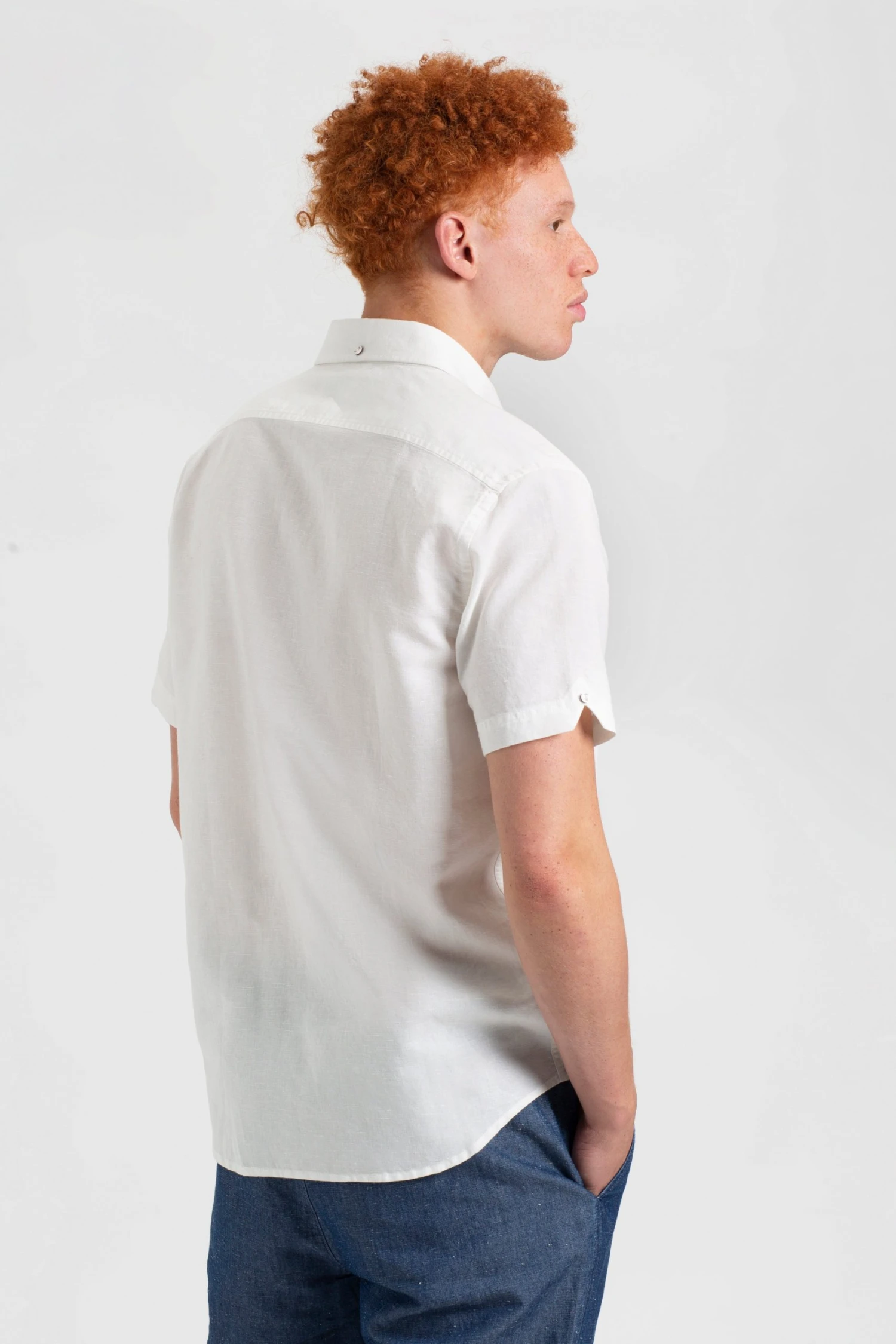 Northstar Garment Dye Short-Sleeve Linen Shirt - White 5 Northstar Garment Dye Short-Sleeve Linen Shirt - White