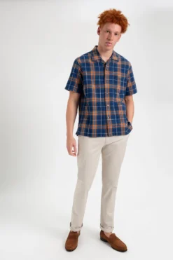 Northstar Dalston Blues Summer Short-Sleeve Check Camp Shirt Short-Sleeve Shirts