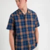 Northstar Dalston Blues Summer Short-Sleeve Check Camp Shirt Short-Sleeve Shirts